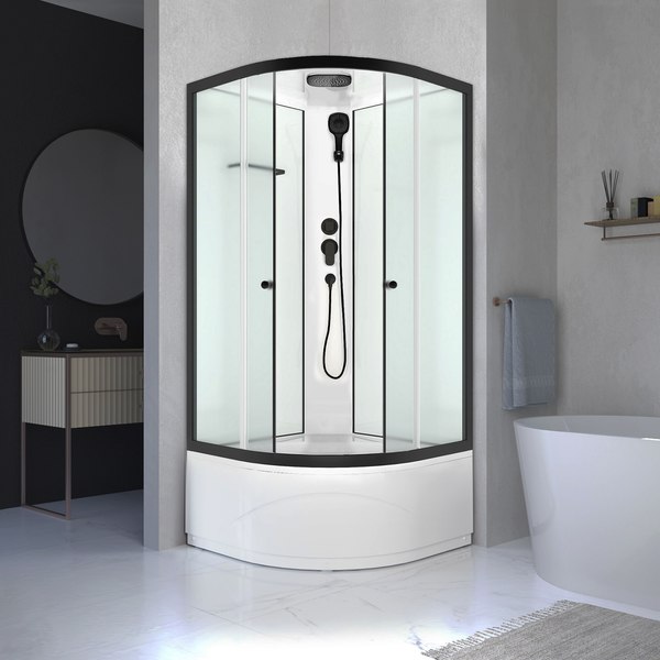 Душевая кабина Domani-Spa Delight Slim 99 High 90x90 / DS01DS99HWM00.Gt-Black