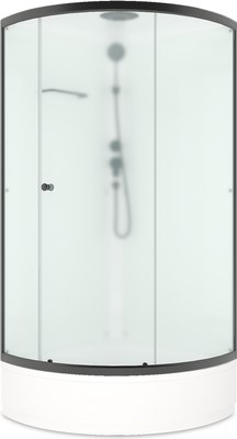 Душевая кабина Domani-Spa Simple 99 Mid 90x90 / DS01Sm99MWM00.Gt-V1.2-Black - 