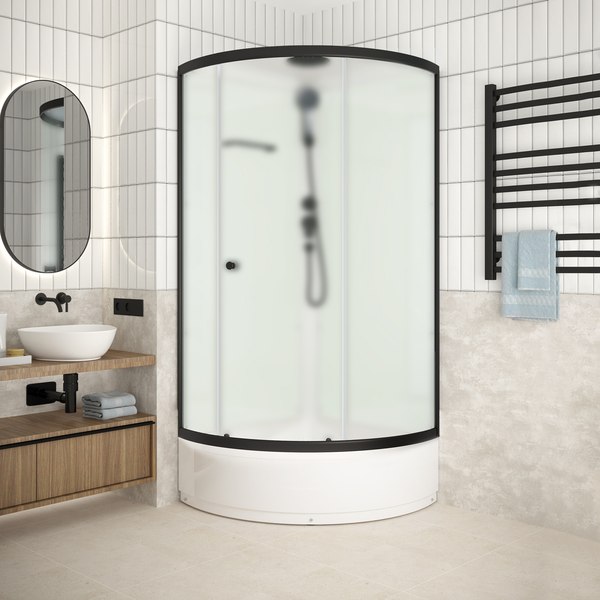 Душевая кабина Domani-Spa Simple 99 Mid 90x90 / DS01Sm99MWM00.Gt-V1.2-Black