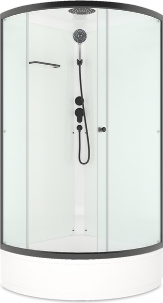 Купить Душевая кабина Domani-Spa Simple 99 Mid 90x90 / DS01Sm99MWM00.Gt-V1.2-Black  