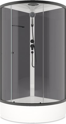 Душевая кабина Domani-Spa Simple 99 Mid 90x90 / DS01Sm99MGrCl00.Gt-V1.2-Black - 
