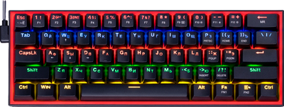 Клавиатура Redragon Fizz / 72595 (черный/красный) - 
