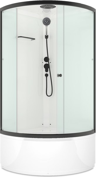 Купить Душевая кабина Domani-Spa Simple 99 High 90x90 / DS01Sm99HWM00.Gt-V1.2-Black  