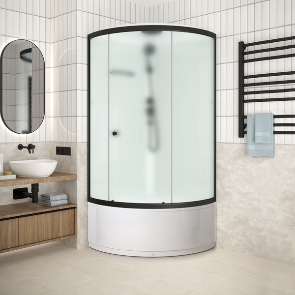 Душевая кабина Domani-Spa Simple 99 High 90x90 / DS01Sm99HWM00.Gt-V1.2-Black