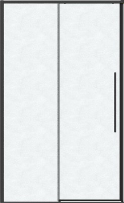 Душевая дверь Grossman Galaxy 100x195 / 1/2.K33.01.10L.21.02 (черный матовый/стекло шиншилла) - 