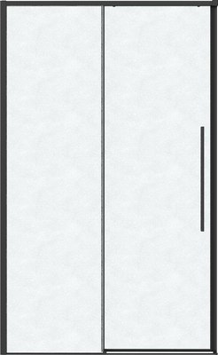 Душевая дверь Grossman Galaxy 120x195 / 1/2.K33.01.12L.21.02 (черный матовый/стекло шиншилла) - 