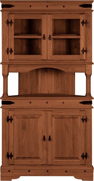 Шкаф с витриной ФанДОК Викинг 25 Ф-181.25 (орех)