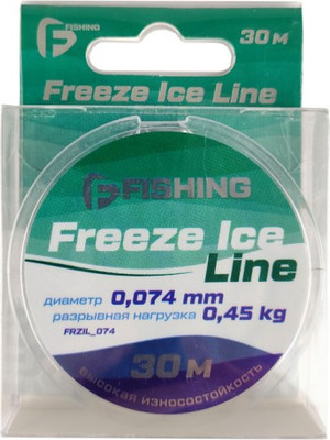 Леска монофильная F-Fishing Freeze Ice Line 30м 0.074мм 0.45кг / FFRZIL_074 -