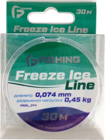 Леска монофильная F-Fishing Freeze Ice Line 30м 0.074мм 0.45кг / FFRZIL_074