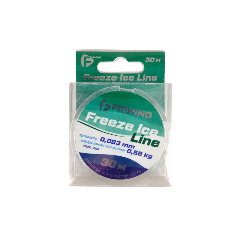 Леска монофильная F-Fishing Freeze Ice Line 30м 0.083мм 0.58кг / FFRZIL_083