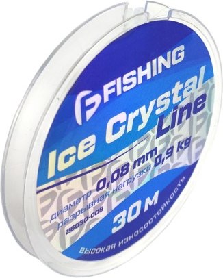 Леска монофильная F-Fishing Ice Crystal Line 30м 0.08мм / F26030-008