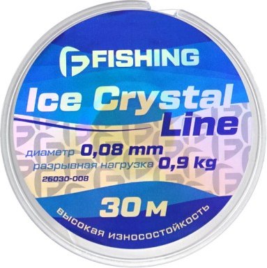 Леска монофильная F-Fishing Ice Crystal Line 30м 0.08мм / F26030-008