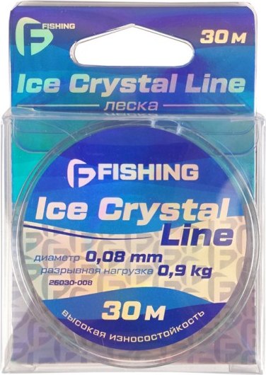 Леска монофильная F-Fishing Ice Crystal Line 30м 0.08мм / F26030-008