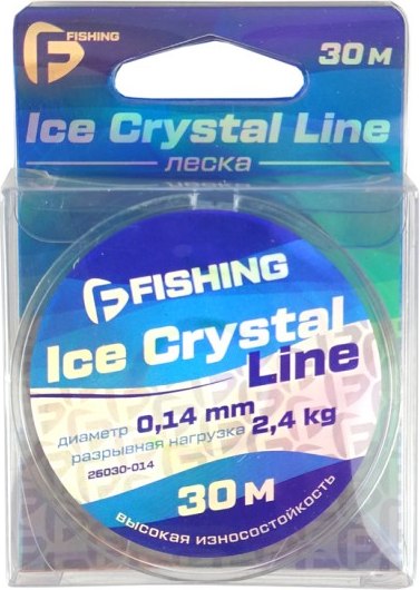 Леска монофильная F-Fishing Ice Crystal Line 30м 0.14мм / F26030-014