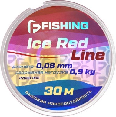 

Леска монофильная, Ice Red Line 30м 0.08мм / F27030-008