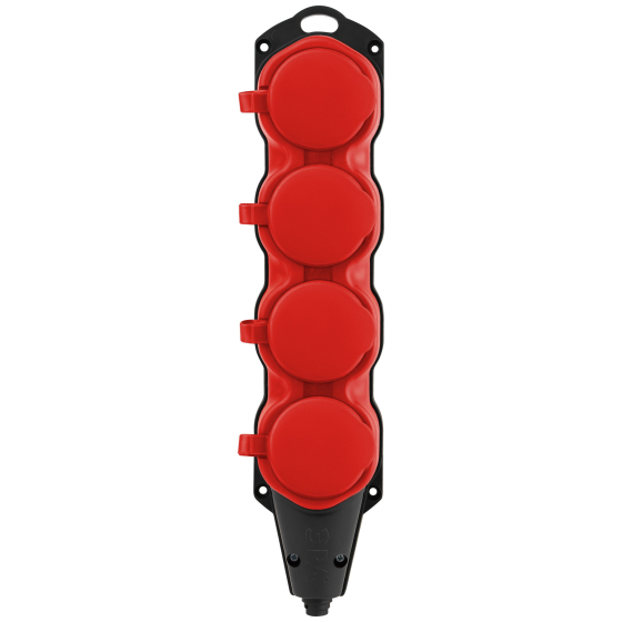 Колодка удлинителя ЭРА KX-4e-RED-IP44 / Б0068456 — фото 3