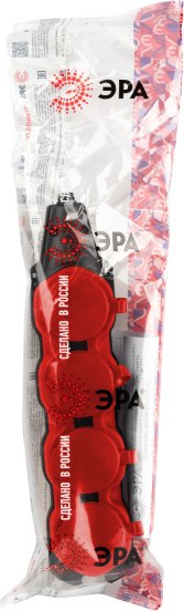 Колодка удлинителя ЭРА KX-4e-RED-IP44 / Б0068456