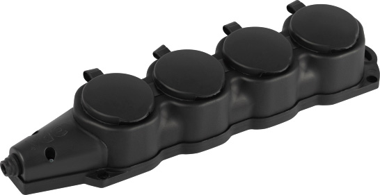 Колодка удлинителя ЭРА KX-4e-B-IP44 / Б0068394