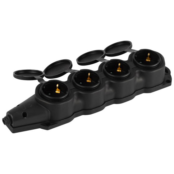Колодка удлинителя ЭРА KX-4e-B-IP44 / Б0068394 — фото 2