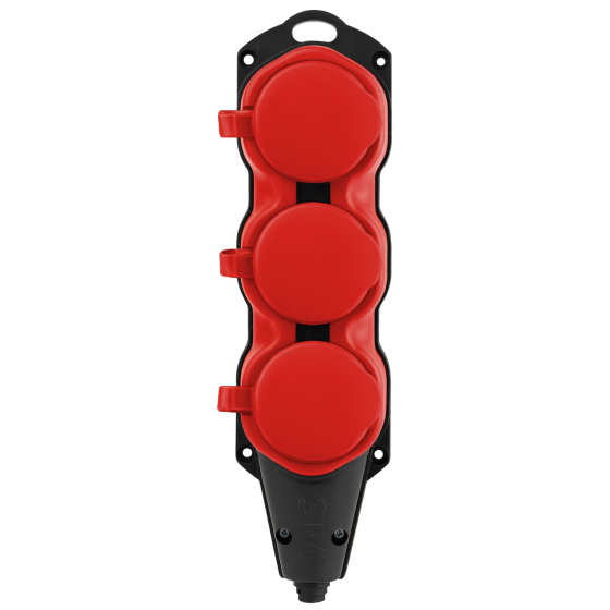 Колодка удлинителя ЭРА KX-3e-RED-IP44 / Б0068393 — фото 3