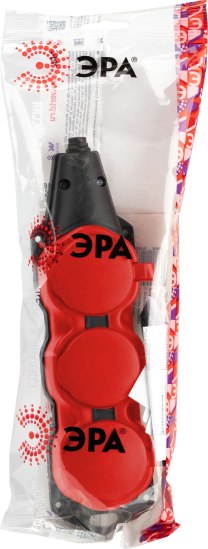 Колодка удлинителя ЭРА KX-3e-RED-IP44 / Б0068393