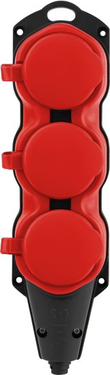 Колодка удлинителя ЭРА KX-3e-RED-IP44 / Б0068393