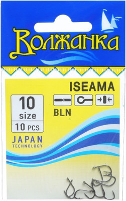 Набор крючков рыболовных Волжанка Iseama / SW-006-10 (10шт) -