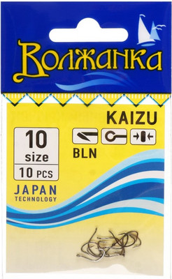 Набор крючков рыболовных Волжанка Kaizu / SW-003-10 (10шт) - 