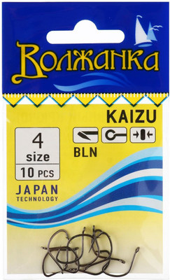 Набор крючков рыболовных Волжанка Kaizu / SW-003-4 (10шт) -
