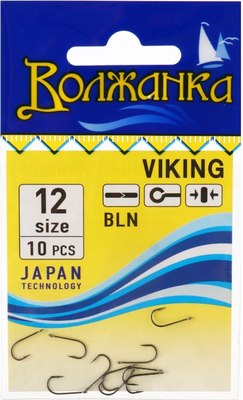 Набор крючков рыболовных Волжанка Viking / SW-115-12 (10шт) - 