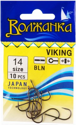 Набор крючков рыболовных Волжанка Viking / SW-115-14 (10шт) - 