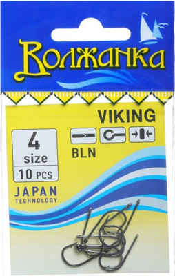 Набор крючков рыболовных Волжанка Viking / SW-115-4 (10шт) -
