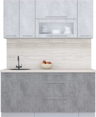 

Кухонный гарнитур, Мила Пластик 1.7 В