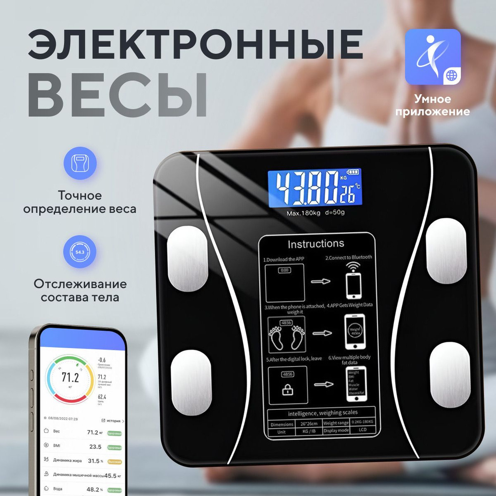 Напольные весы электронные Bradex KZB 0011 (черный) — фото 2