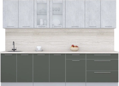 

Кухонный гарнитур, Мила Пластик 2.9 Б