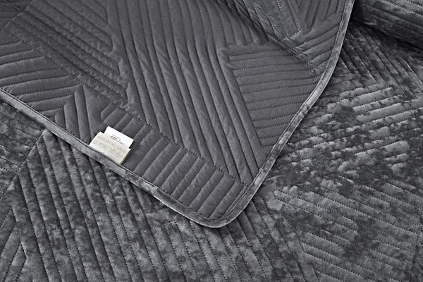 Набор текстиля для спальни Sofi de Marko Патрисия 160x220 / Пок-П-160x220с1 (серый 1)