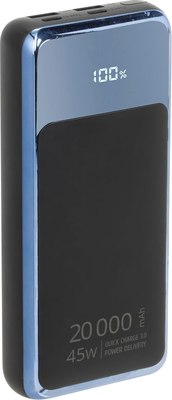 Портативное зарядное устройство Rivacase VA1075 20000mAh (черный/синий) - 