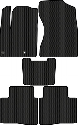 Комплект ковриков для авто Alicosta 2423_1 для Mitsubishi Outlander IV SUV/GNOW 2022-н.в. (EVA соты, черный) - 