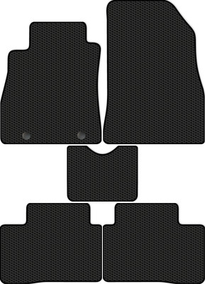 Комплект ковриков для авто Alicosta 0930_1 для Nissan Juke SUV/YF15 2011-2020 (EVA соты, черный) - 