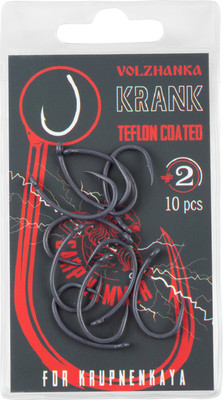 Набор крючков рыболовных Волжанка Krank Teflon / HCVKT-02 (10шт) -