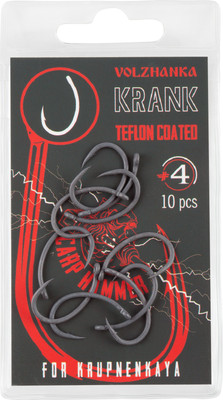 Набор крючков рыболовных Волжанка Krank Teflon / HCVKT-04 (10шт) -