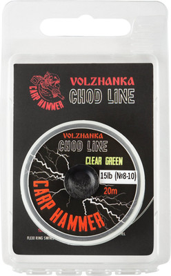 Поводковый материал Волжанка Chod Line 15LB /  PM-CL-15CG (20м, зеленый) - 