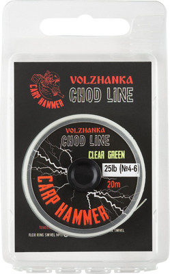 Поводковый материал Волжанка Chod Line 25LB / PM-CL-25CG (20м, зеленый) - 