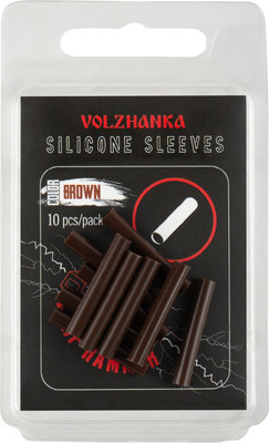 Трубка для рыболовной оснастки Волжанка Silicone Sleeves 3мм / TVSS3-BR (10шт, коричневый) -