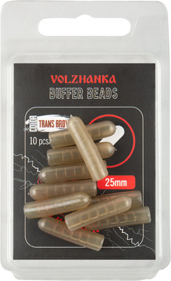 Набор отбойников для рыболовной оснастки Волжанка Buffer Beads 25мм / EBSVBB-TB (10шт, коричневый) -