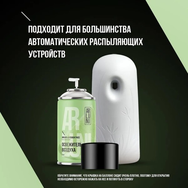 Сменный блок для освежителя воздуха Arluni Имбирь Лемонграсс (250мл)