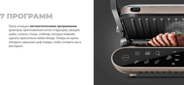 Электрогриль Redmond SteakMaster GM303 (бежевый)