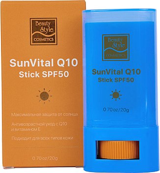 Стик солнцезащитный Beauty Style SunVital с Q10 и Витамином Е SPF50