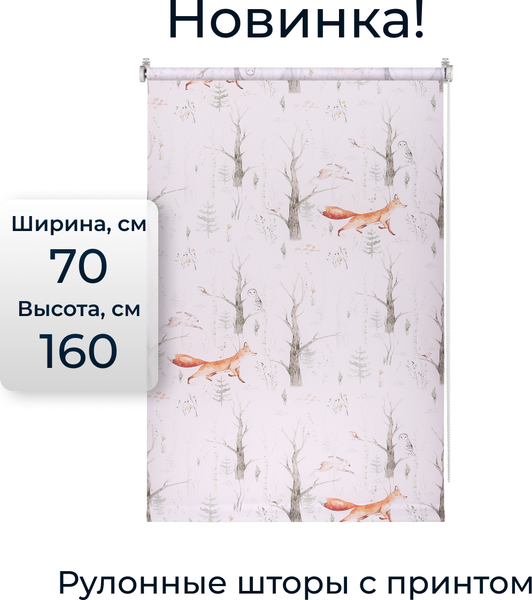 Рулонная штора Franc Gardiner Print Лесные друзья лисы, день 70х160 / 9403217701