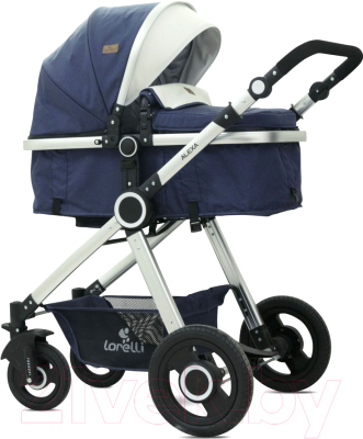 Детская универсальная коляска Lorelli Alexa 3 в 1 Dark Blue Birds (10021291985)